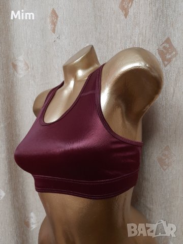 NEWBODY M Сатенено еластично бюстие бордо, снимка 4 - Корсети, бюстиета, топове - 41036666