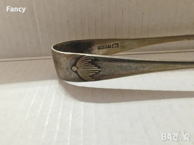 Посребрена щипка за лед EPNS , снимка 4 - Антикварни и старинни предмети - 49235539