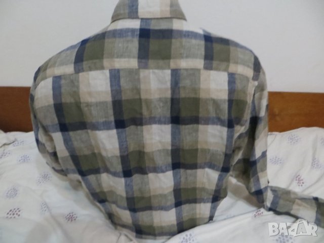 Мъжка риза с дълъг ръкав от лен Mango, снимка 2 - Ризи - 41313696