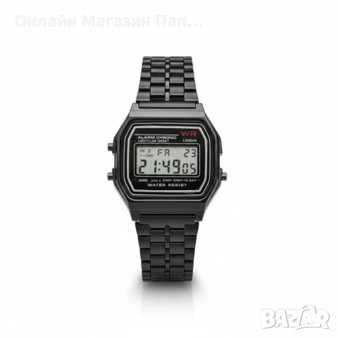 F91W Ретро Дигитален Водоустойчив Неръждаема Стомана Електронен Спортно-Милитъри Часовник, снимка 4 - Мъжки - 52349259