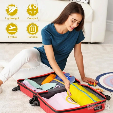 Плюшена чанта за пране на обувки в пералня. Жълта с цип., снимка 7 - Чанти - 53526720