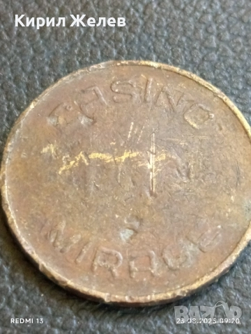 Два жетона токен ИГРАЛНО КАЗИНО МИРАЖ Mr. Token редки за КОЛЕКЦИЯ ДЕКОРАЦИЯ 33008, снимка 2 - Други ценни предмети - 51461141