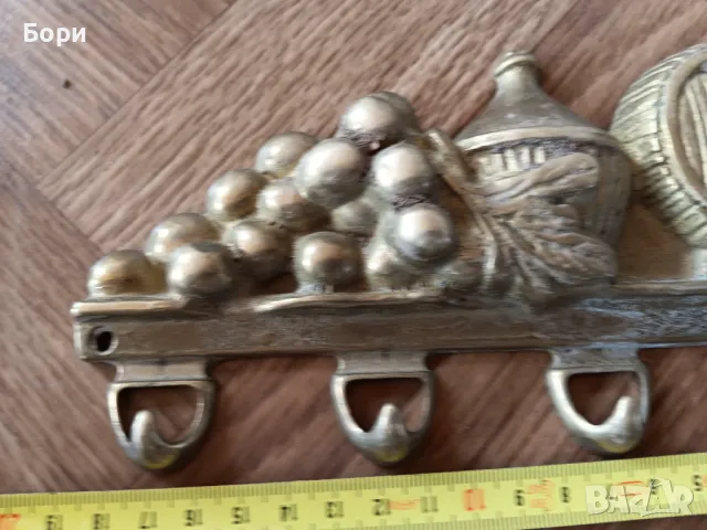 Стара месингова закачалка, снимка 2 - Други ценни предмети - 48497937