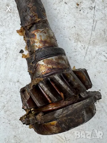 ПЪРВИЧЕН ВАЛ ГАЗ 66 ГАЗ 55 НОВ СССР 52-1701030-11 Вал первичный КПП ГАЗ 66 53 под гайку (СИНХРОННАЯ , снимка 3 - Части - 49526408