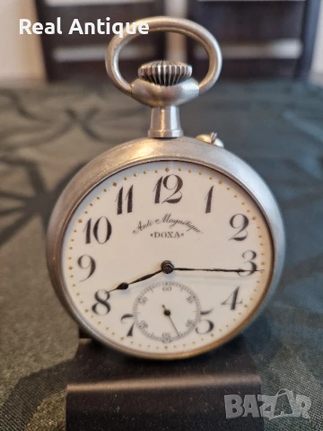 Уникален голям антикварен колекционерски джобен швейцарски часовник Doxa Goliath , снимка 2 - Антикварни и старинни предмети - 50928096