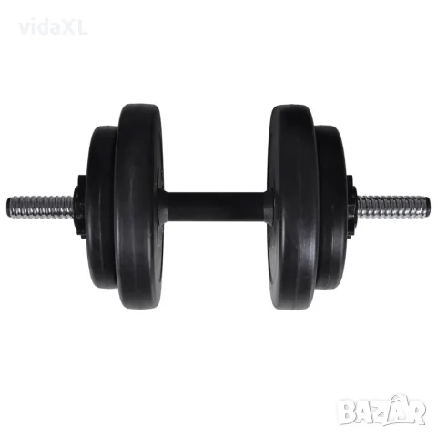 vidaXL Комплект лежанка със стойка за лост, щанга и дъмбели, 60,5 кг, снимка 6 - Спортна екипировка - 56146392