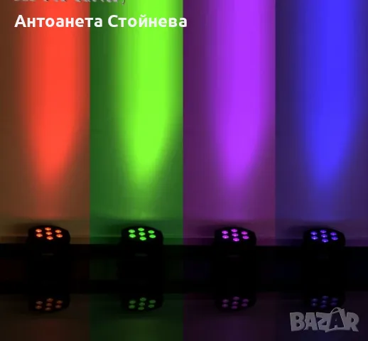 Мини прожектор за сцена и парти с 7 LED светлини, снимка 5 - Лед осветление - 47910725