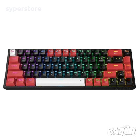 Клавиатура Геймърска Безжична и USB Redragon Castor Pro K631 Red Switch RGB LED Подсветка 