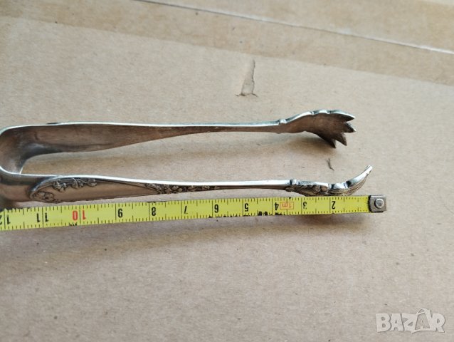 посребрена щипка за лед,захар, снимка 4 - Антикварни и старинни предмети - 42509291