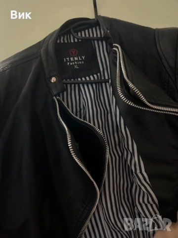 Кожено дамско яке , снимка 2 - Якета - 51972358