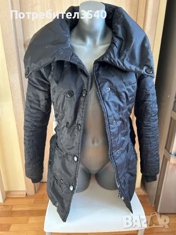 Топло черно зимно яке, снимка 6 - Якета - 47593220