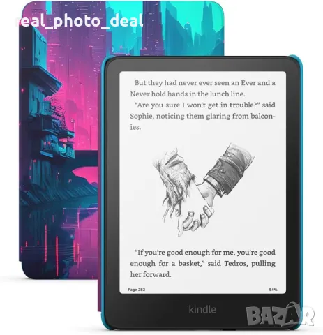 Електронен четец Kindle Paperwhite 2024 7" 16 GB IPX78 + Оригинален кейс - чисто нов - гаранця 2г.