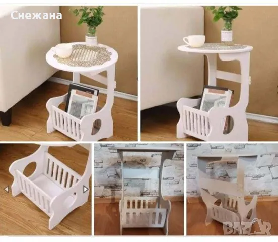 Нова Кръгла масичка нощно шкафче , снимка 2 - Маси - 49066264