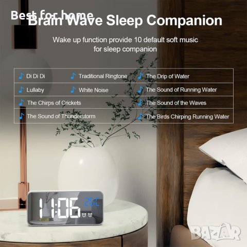 LED цифров будилник, Сензор за звук и температура, снимка 4 - Други стоки за дома - 42255851