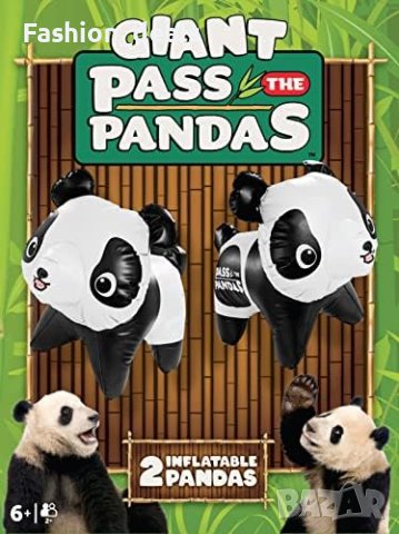 Нова PASS THE PIGS Надуваема игра със зарове с очарователни панди Деца 6год + Подарък