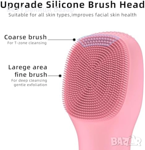 Нова Силиконова четка за лице с 3 режима и дълбоко почистване на пори , снимка 5 - Други - 51942014