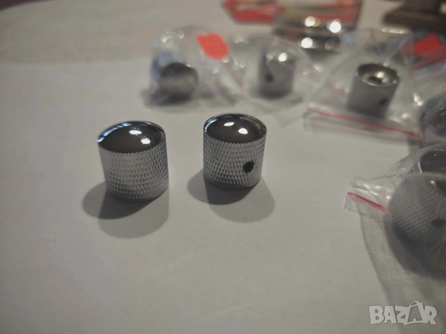 Chrome метални врътки(knobs) за китари и бас, снимка 2 - Китари - 53634570