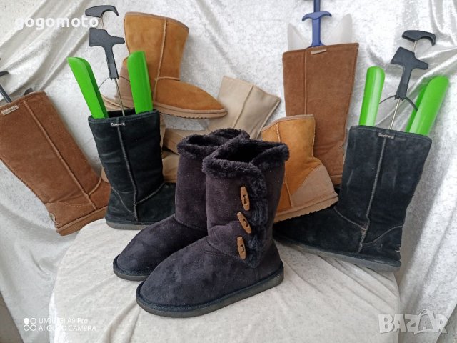 НОВИ Ботуши реплика на UGG®, топли дамски черни боти, апрески, N- 38 - 39, снимка 18 - Дамски апрески - 39304054