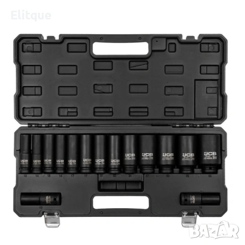 Дълбоки ударни вложки комплект 12-стенни, 15части (10-36мм), JCB - 4166D-9MPB, снимка 3 - Други стоки за дома - 53127800