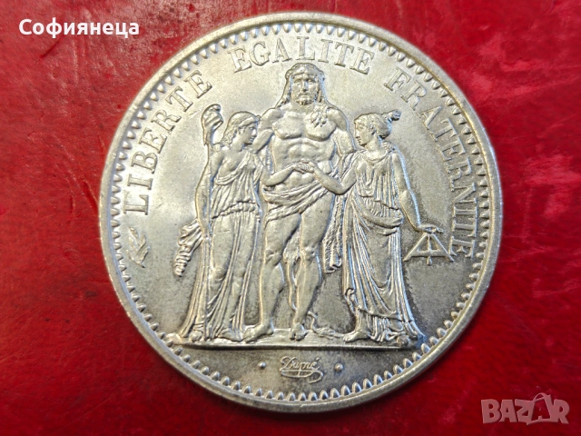 Франция 10 франка 1970 сребърна монета, снимка 2 - Нумизматика и бонистика - 53647594