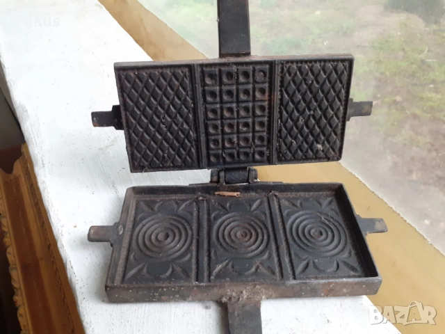 Стар антикварен гофретник щампа