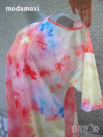 4XL Нова блуза тай дай ефект, снимка 3 - Блузи с дълъг ръкав и пуловери - 41769215