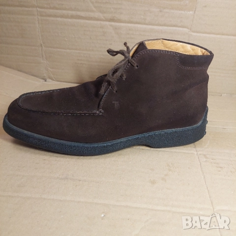 TOD'S Модел CHUKKA велурени луксозни боти номер 43, снимка 2 - Мъжки боти - 52459865