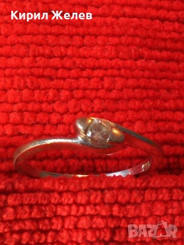 НЕЖЕН СКЪПОЦЕНЕН СРЕБЪРЕН ПРЪСТЕН СРЕБРО 925 с БЯЛА ПОЗЛАТА и ФАСЕТИРАНО ЦИРКОНЧЕ 38524, снимка 13 - Пръстени - 41462179