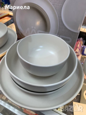 Комплект керамични съдове за хранене 8 части / За двама