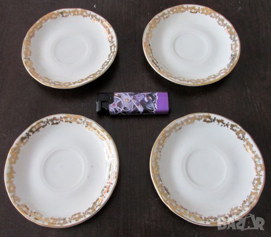 Комплекти нови соц стъклени чашки за кафе или чай и чинийки, снимка 6 - Антикварни и старинни предмети - 39621292