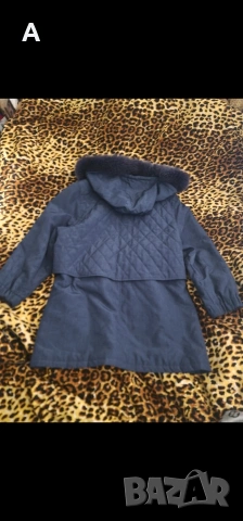 Олекотена парка с естествен пух на качулката , снимка 2 - Якета - 53226192