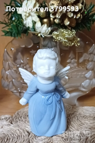 2 порцеланови свещника и един ангел, снимка 5 - Антикварни и старинни предмети - 52579897