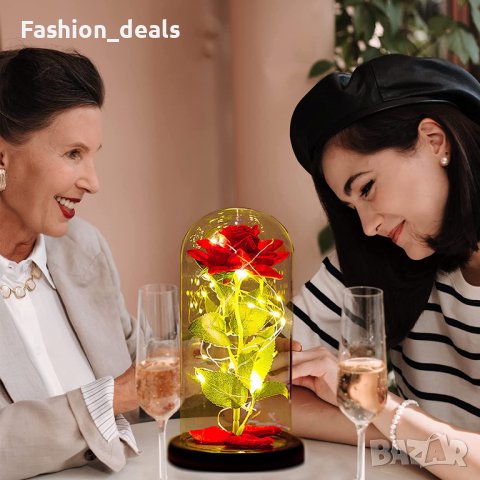 Нова голяма роза с LED светлини и кутия Подарък за жена приятелка гадже Годишнина 8 март, снимка 7 - Романтични подаръци - 39791800