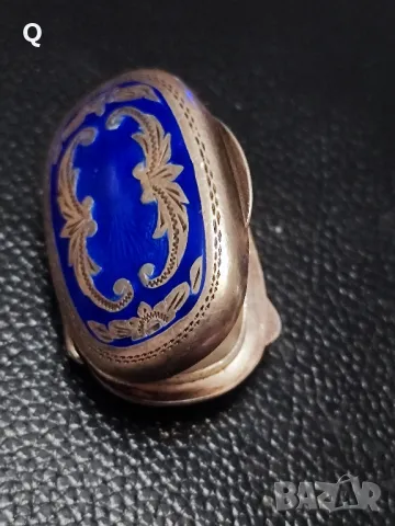 сребърна кутийка за емфие, снимка 5 - Антикварни и старинни предмети - 50277019