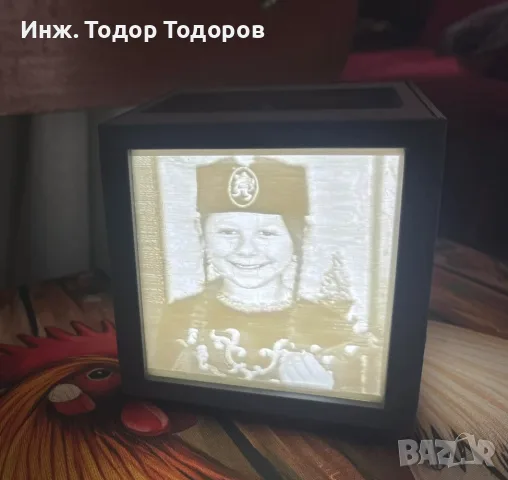 Персонализирана 3D литофанна лампа със снимки – Светлина от спомени, снимка 4 - Настолни лампи - 56191637