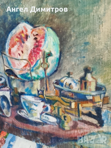 Маслена картина подписана Д П , снимка 6 - Картини - 51496309