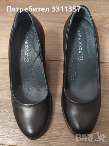 Обувки на ток, естествена кожа, 37 номер, снимка 3 - Дамски обувки на ток - 42097629
