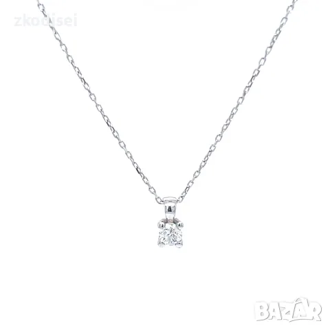 Златнo колие с диаманти 0,17Ct. чистота:SI 49см. модел:42921-1