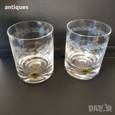 Кристални чаши - комплект за двама - оловен кристал - Kisslinger Rattenberg Kristallglas, снимка 9 - Сервизи - 36307164