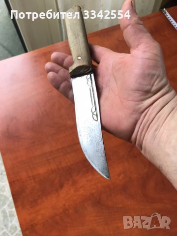 НОЖ ОСТРИЕ С КОЖЕНА КАНИЯ ОРНАМЕНТИ, снимка 1