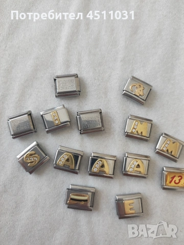 Оригинални златни Nomination елементи за гривна, снимка 2 - Гривни - 53495005