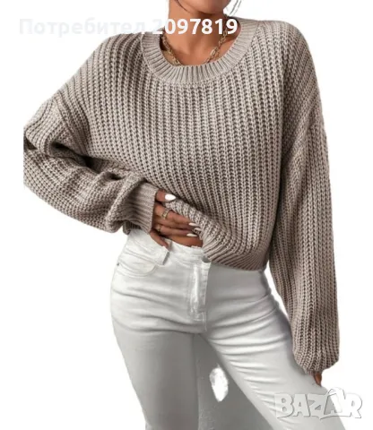 Дамски плетен пуловер, снимка 6 - Блузи с дълъг ръкав и пуловери - 48181346