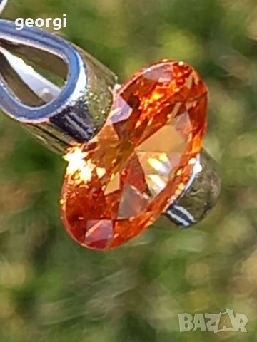 Масивен сребърен пръстен с цитрин, снимка 2 - Пръстени - 39627975