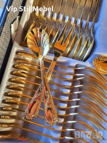 Прибори за хранене Solingen/Солинген 23/24К позлата , снимка 8 - Прибори за хранене, готвене и сервиране - 52048140