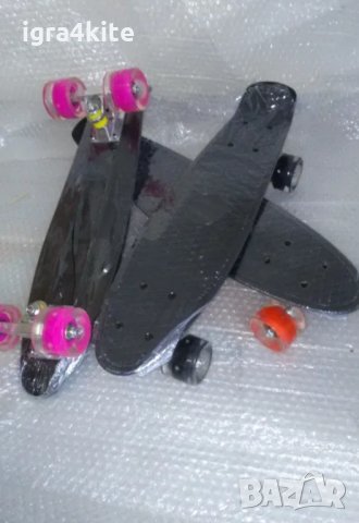 Черен светещ пениборд много модели скейтборд skateboard pennyboard, снимка 6 - Скейтборд, ховърборд, уейвборд - 35773988