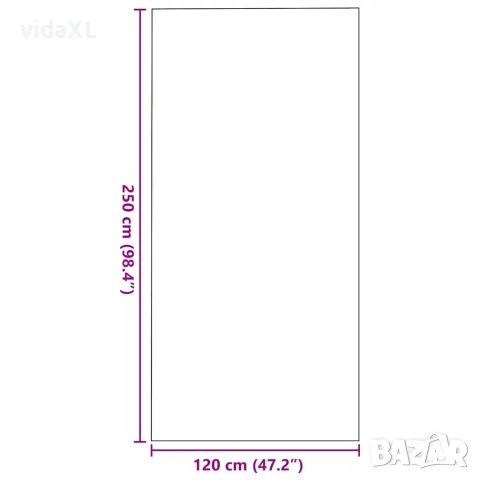 vidaXL Мат за врата Сив и черен 120 x 250 cm 100% Полиамид, снимка 7 - Изтривалки - 56147479