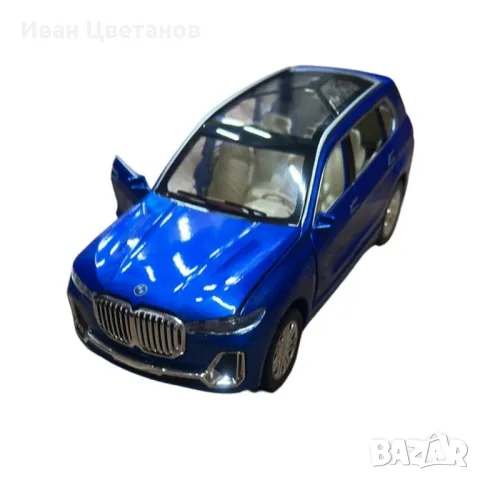 Метална количка 1:24 с реалистични светлини, звуци и дим, снимка 9 - Коли, камиони, мотори, писти - 49395014