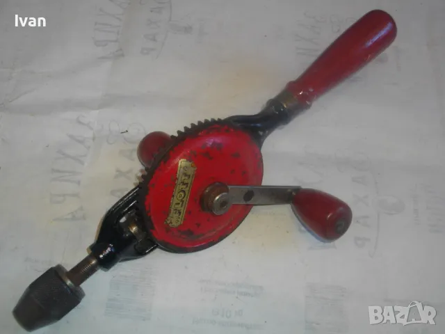 320мм ф10мм FLOT НЕМСКА ЧУГУНЕНА 1999г. РЪЧНА БОРМАШИНА ДРЕЛКА МАТКАП СТАРО КАЧЕСТВО, снимка 2 - Бормашини - 48305476