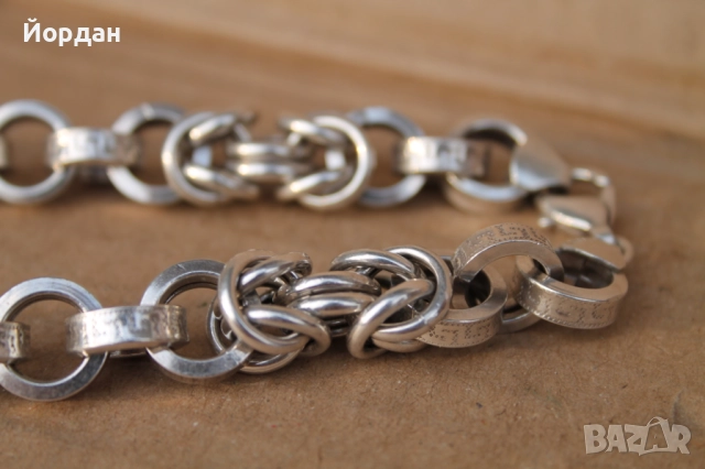 Мъжки сребърен ланец/синджир, снимка 5 - Колиета, медальони, синджири - 52496026