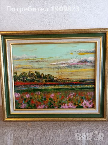 Стара маслена картина, снимка 4 - Картини - 42233041